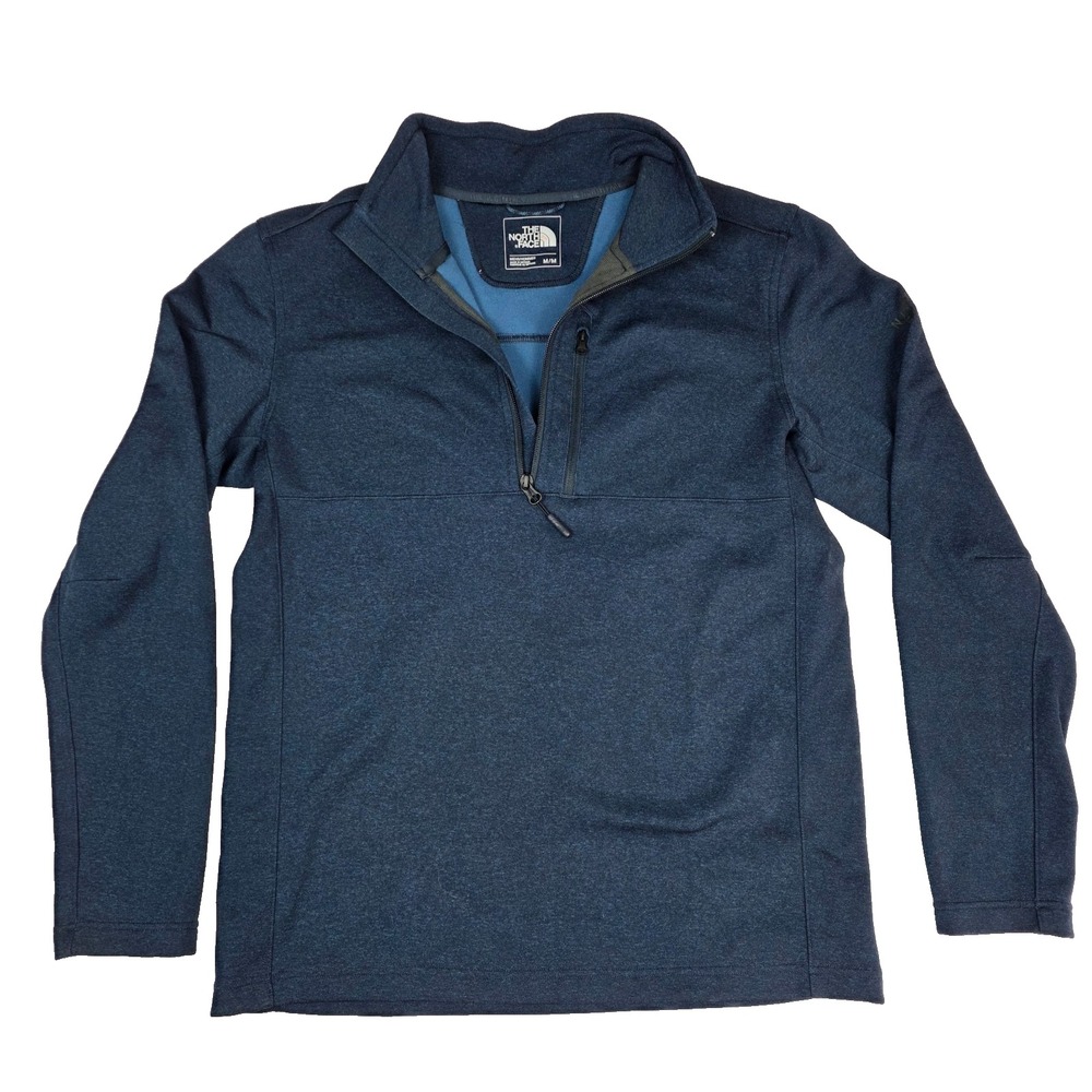 The North Face 1/4 Zip Pullover Fleece Jacket Men's‎ Medium Blue